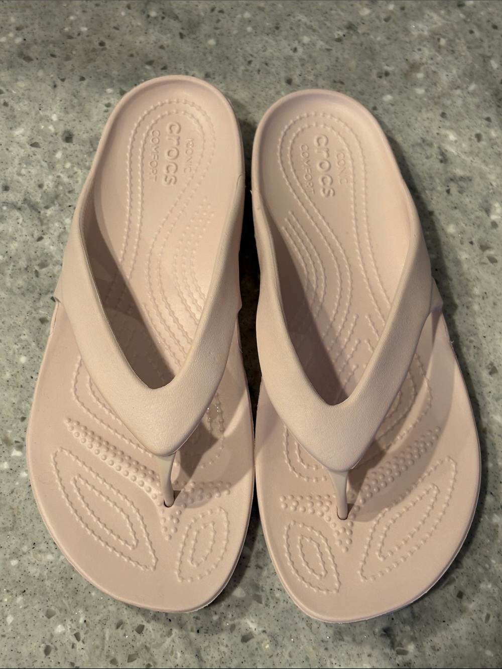 Crocs Women's Pink Comfort Flip Flops
